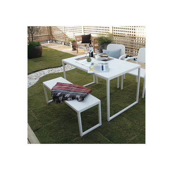 심플 스퀘어 테이블 세트 - 체어 정원용 소파 정원의자 정원벤치 벤치 의자 테이블세트